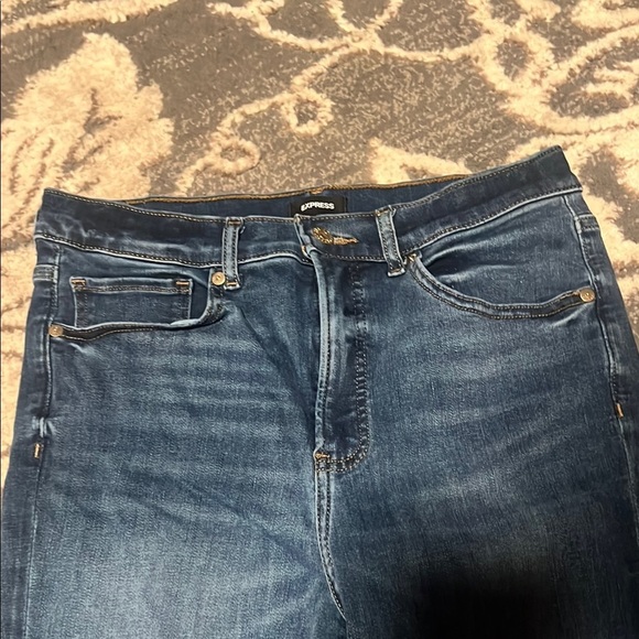 Express Blue Skinny Jeans Classic Denim stretchy hi rise skinny - Picture 2 of 6